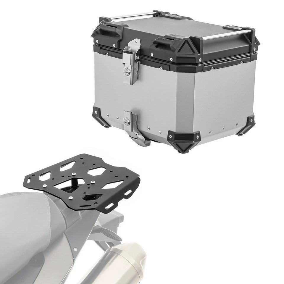 Bagtecs Topcase Set Alu Topcase Gepäckbrücke BMW F 800 GS Adventure 08-18 XB45