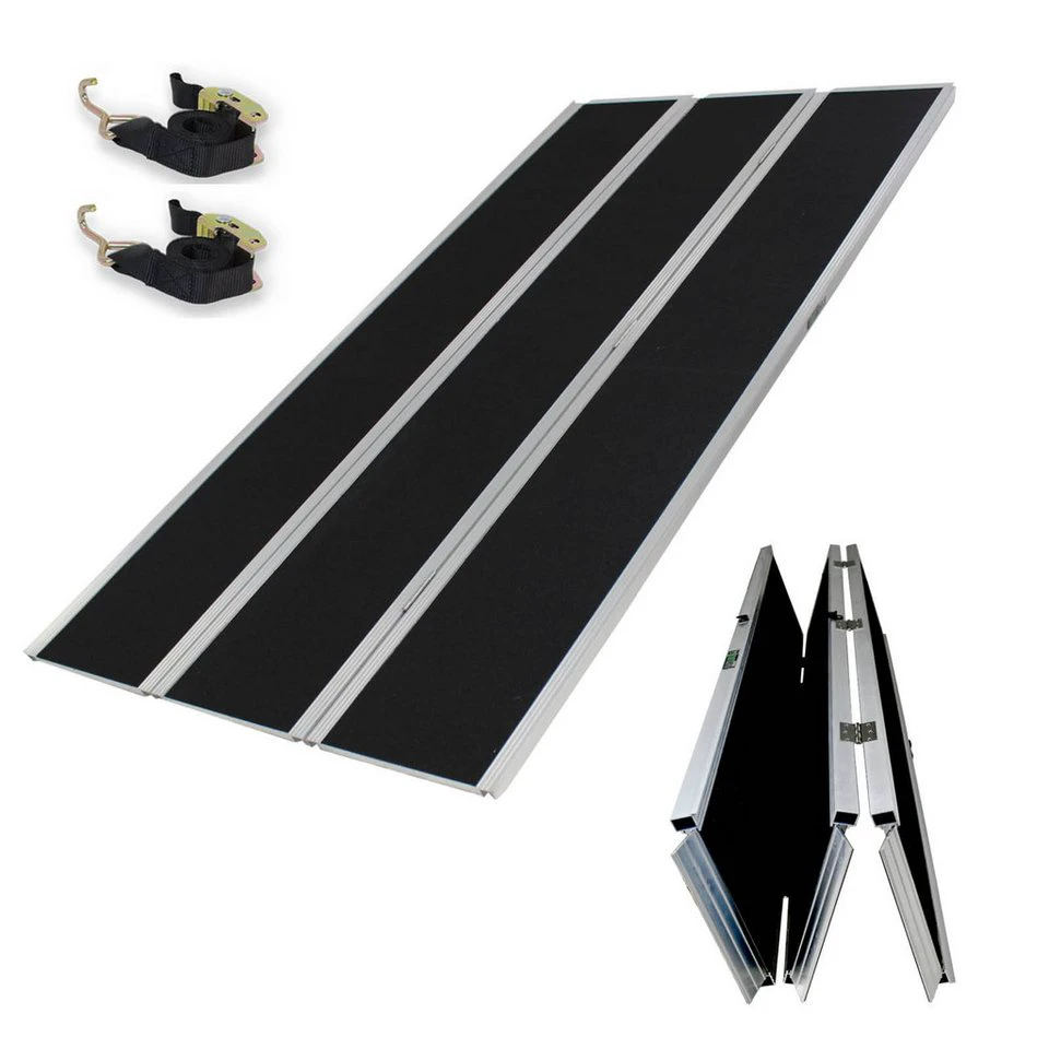 TRUTZHOLM Auffahrrampe DREIBREIT 3-fach klappbar 215 cm 1020 kg Aluminium Friktionsbeschichtung