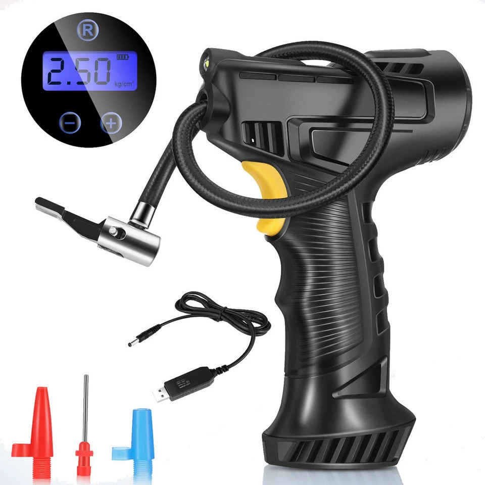LETGOSPT Akku-Luftpumpe CZY3690 150 PSI LCD LED USB-Typ-C 4500 mAh