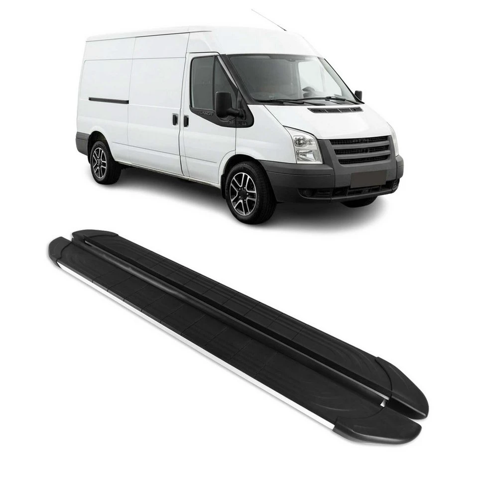OMAC Trittbretter Ford Transit 2006-2014 L3 Aluminium 2-tlg. rutschfest