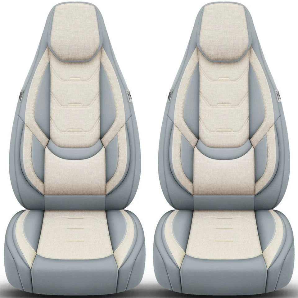 BREMER SITZBEZÜGE Autositzbezug Affinity Camper Van M DUO H3 2-tlg. Grau/Beige Fahrer Beifahrer