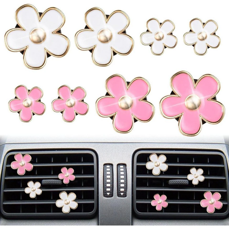 URAQT Auto Diffuser 8 Stück Gänseblümchen Lufterfrischer Vent Clips