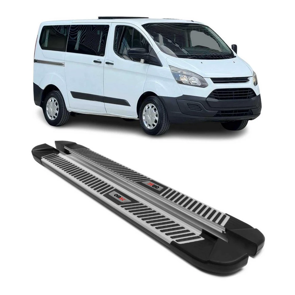 OMAC Trittbretter Ford Custom L1 2012-24 Aluminium 2-tlg. rutschfest