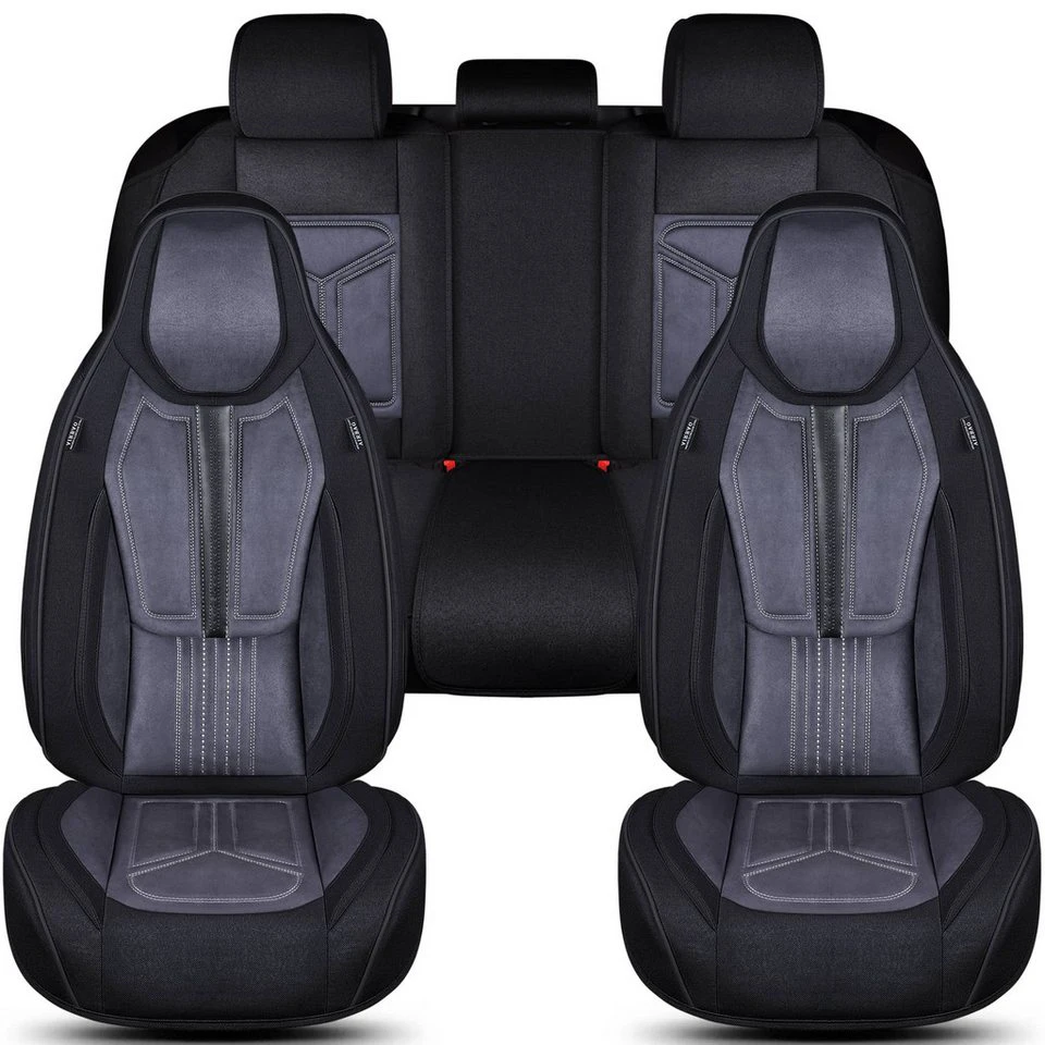 BREMER SITZBEZÜGE Autositzbezug Alfa Romeo Stelvio ab 2017 FS7 Komplettset Schwarz/Grau Vorne Hinten