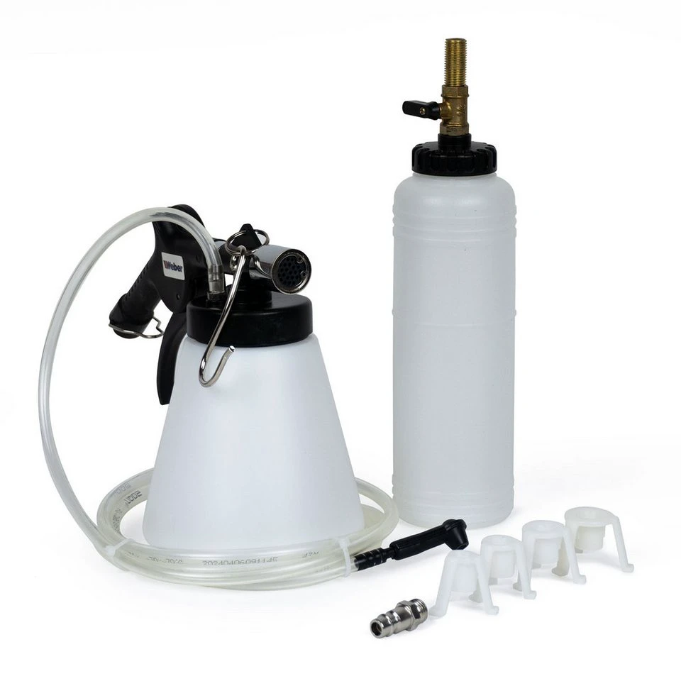 Weber GmbH Vakuum Bremsentlüftungs-Set U-Brake 1 l mit Füllflasche