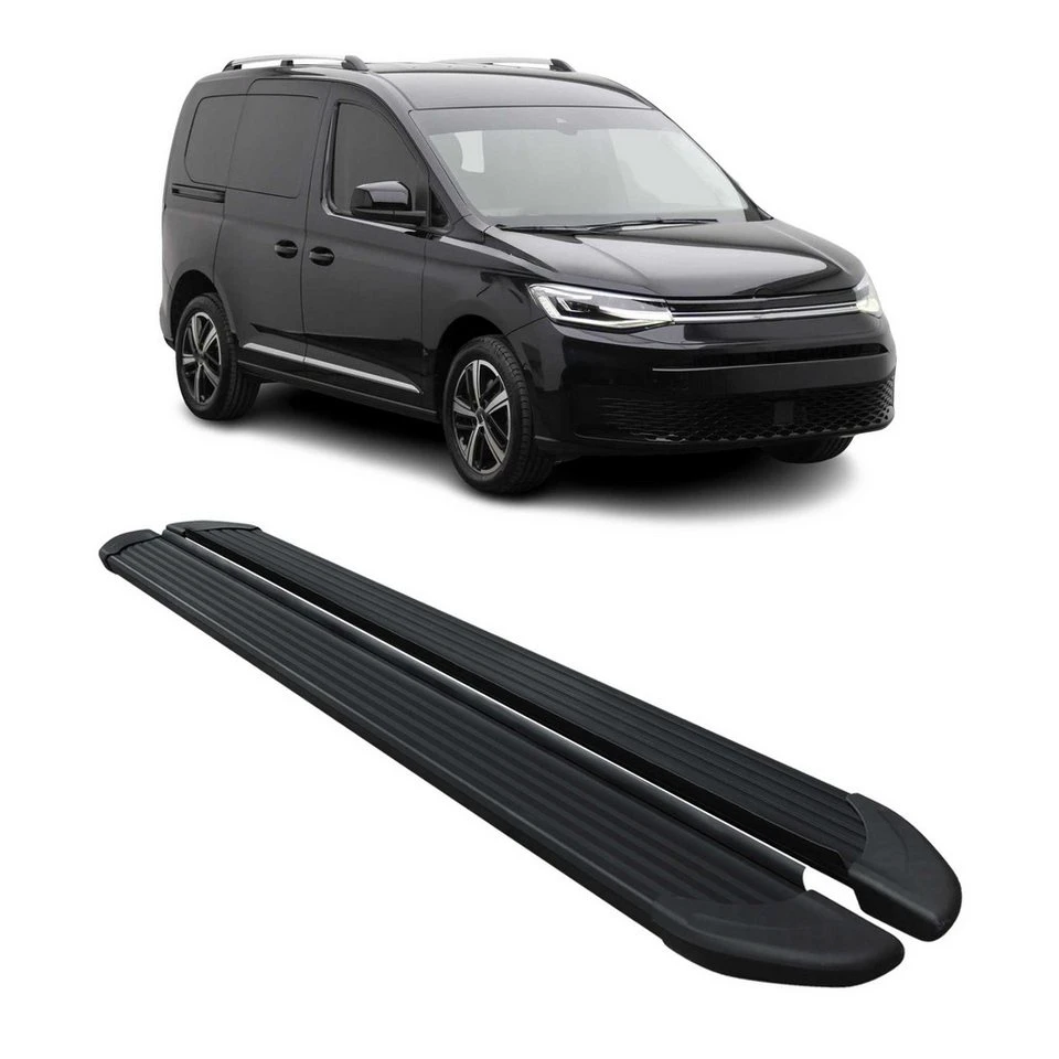 OMAC Trittbretter VW Caddy 2020-2024 L1 2-tlg. Aluminium ABS rutschfest