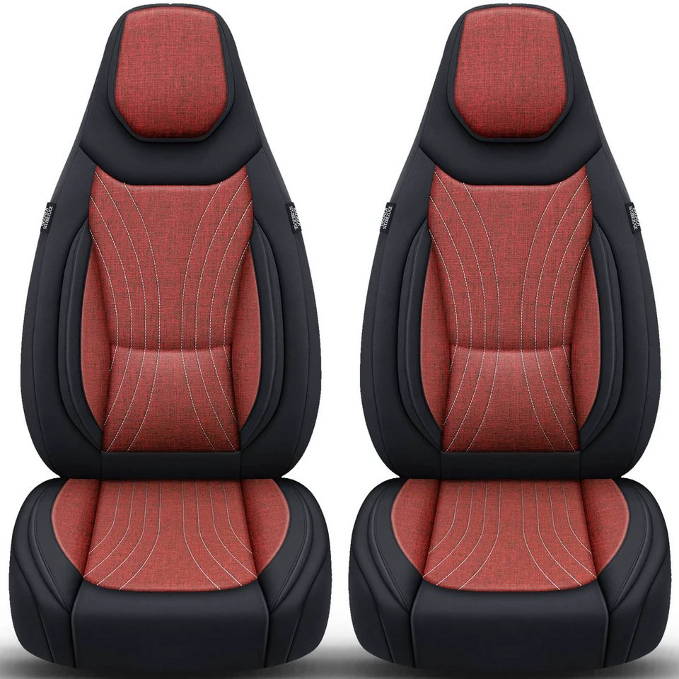 BREMER SITZBEZÜGE Autositzbezug Affinity Camper Van M DUO (C2) Set 2-tlg. Schwarz/Weinrot