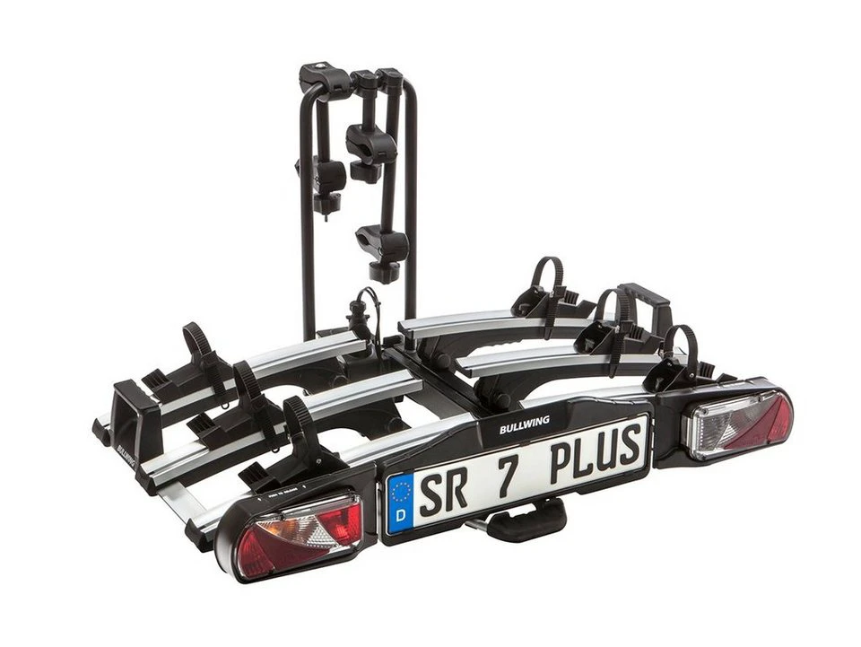 Bullwing Kupplungsfahrradträger SR7 Plus für 3 Fahrräder E-Bikes silber schwarz