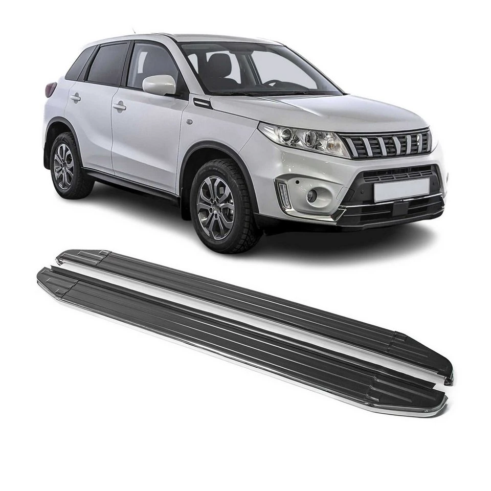 OMAC Kfz-Schmutzfänger Trittbretter Suzuki Vitara 2015-2024 ABE Alu 2-tlg. rutschfest