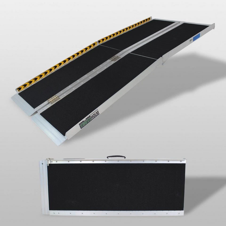 TRUTZHOLM Rollstuhlrampe 213 cm 2-fach klappbar Aluminium Traglast 272 kg