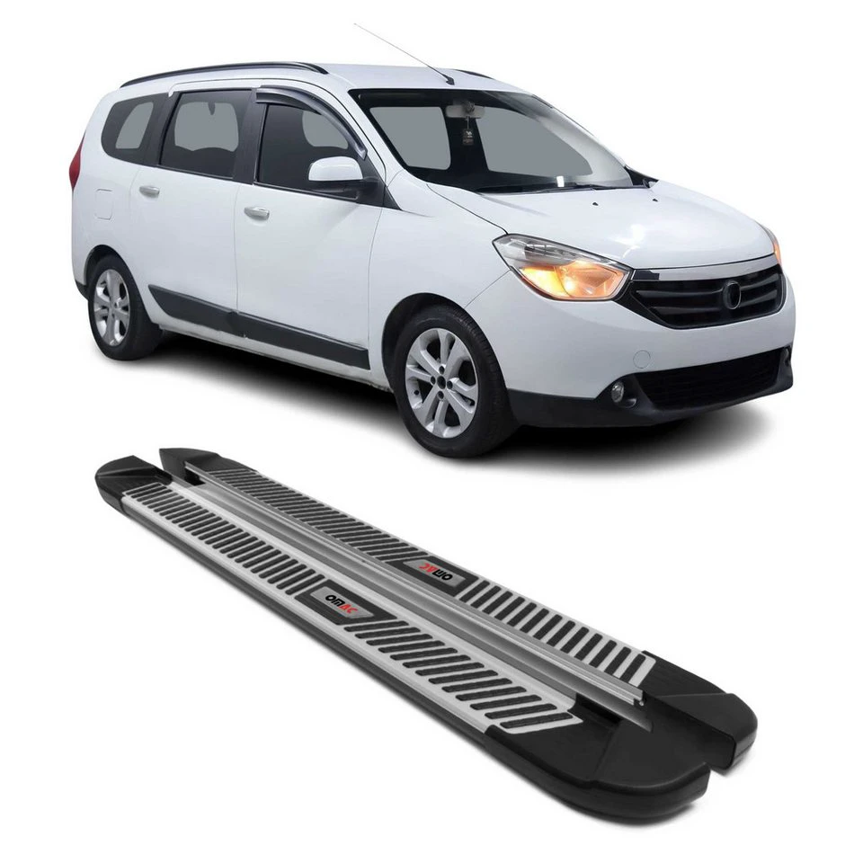OMAC Aluminium Trittbretter für Dacia Lodgy 2012-2024 2-tlg. rutschfest