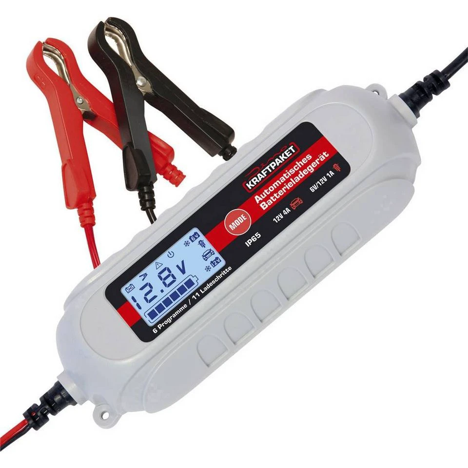 Dino KRAFTPAKET Intelligentes Batterieladegerät 136311 mit Batterietester 6V 12V 11-Schritt