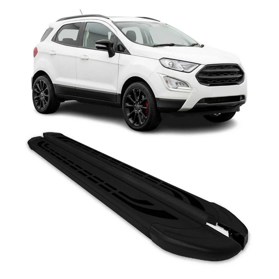 OMAC Trittbretter Ford Ecosport 2011-24 Aluminium Schwarz 2-tlg. rutschfest