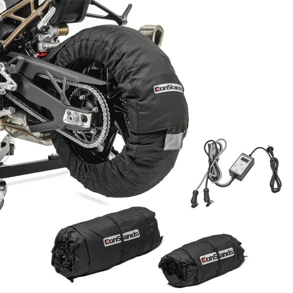 ConStands Reifenwärmer-Set digital 30-99C Racing schwarz