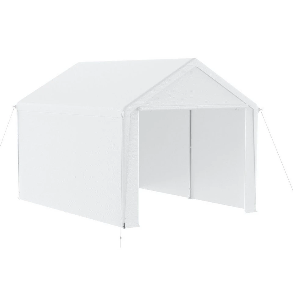 AUFUN Einzelcarport Zeltgarage 300x400 cm Autoüberdachung