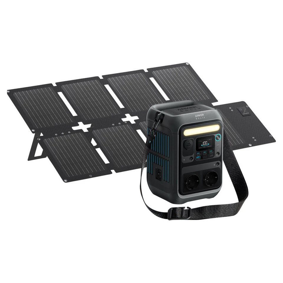 Anker SOLIX C300X Powerstation A1723311 288 Wh 600 W mit PS60 Solarpanel 60 W