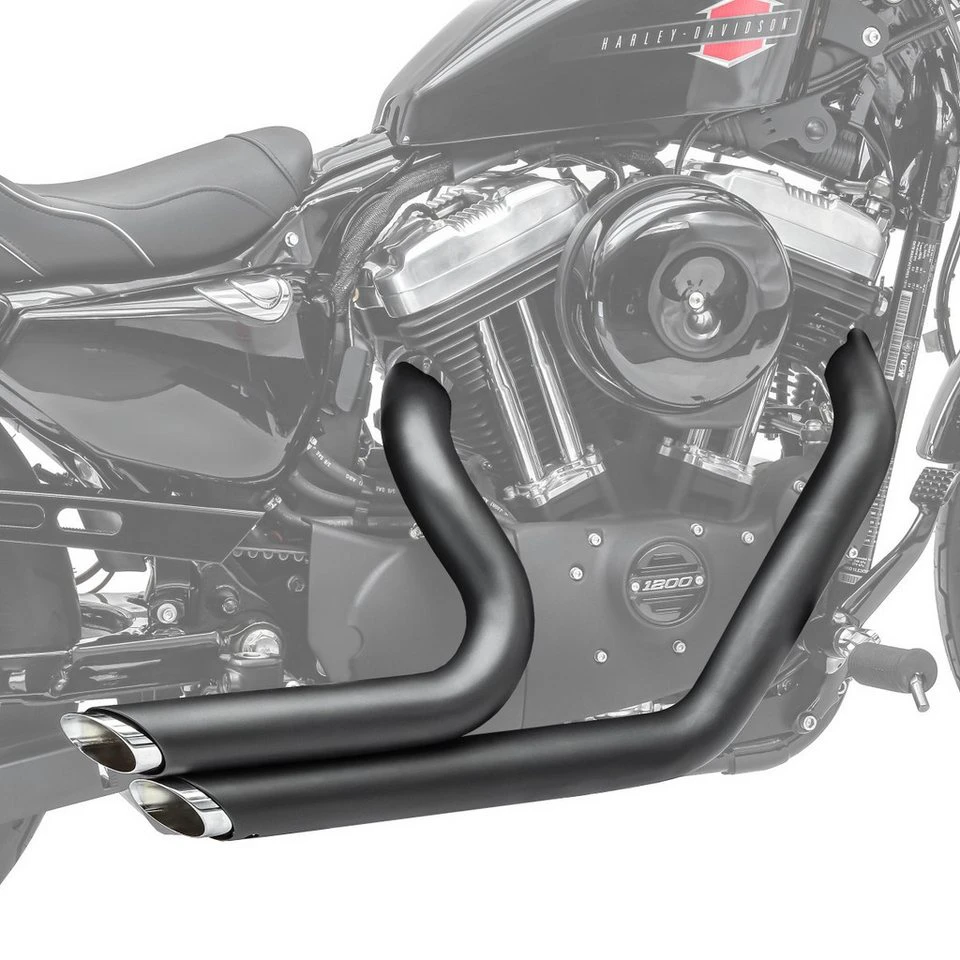 Craftride Short Shot Staggered Endschalldämpfer Harley Davidson Sportster 883 1200 04-13