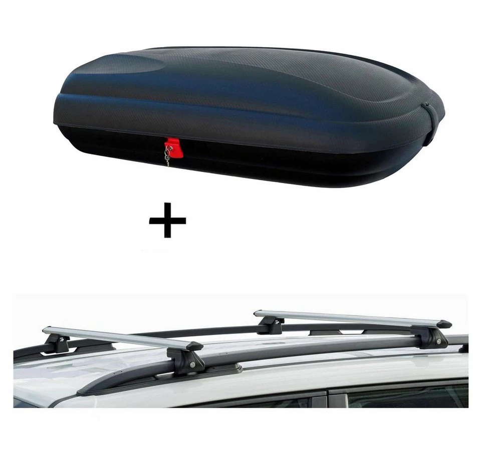 VDP Dachbox BA320 carbonlook mit Relingträger CRV120 Audi A6 Kombi C4 94-97