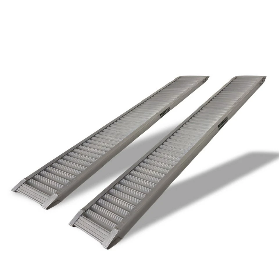 TRUTZHOLM Auffahrrampe Schwerlastrampe 200 cm 2 t Aluminium silber 2 Stück