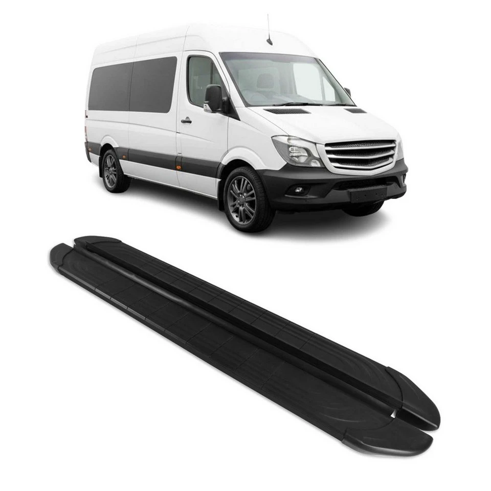 OMAC Aluminium Trittbretter Mercedes Sprinter W906 2006-2018 L2 2-tlg. rutschfest