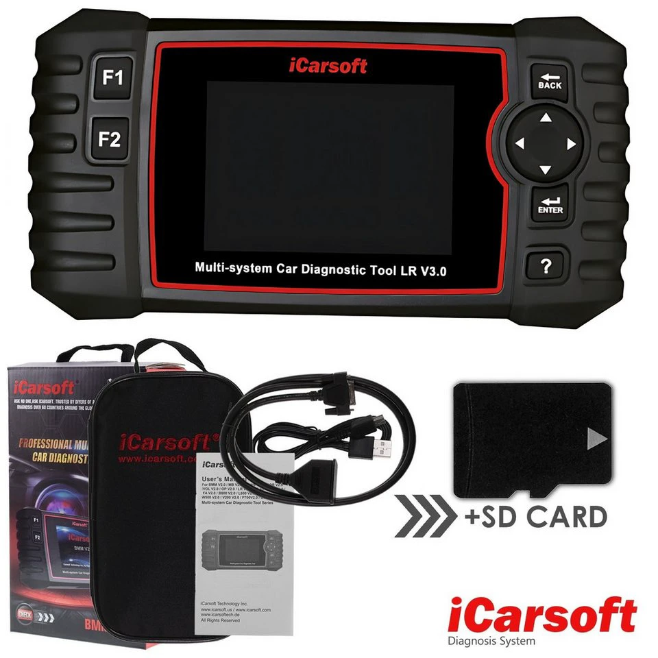 iCarsoft LR V3.0 Diagnosegerät für Land Rover Jaguar OBD2 Scanner inkl. Updates