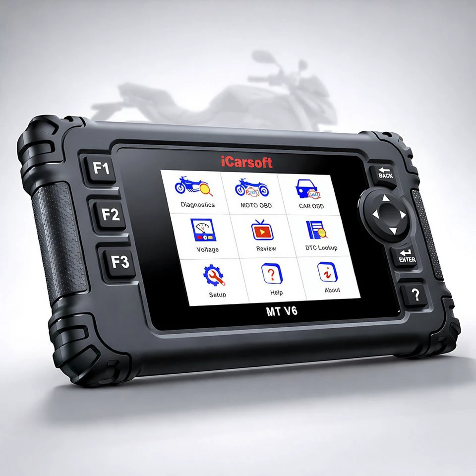 iCarsoft MT V6 Diagnosegerät Honda Motorräder OBD2 mit Adapter
