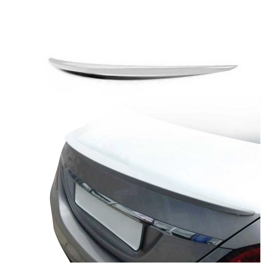 OMAC Heckstoßstange Heckspoiler Heckflügel Mercedes C Klasse W204 2007-2014 ABS Weiß 1-St.