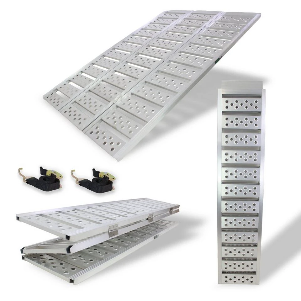 TRUTZHOLM Auffahrrampe DREIBREIT 3-fach klappbar 175 cm Tragkraft 1020 kg Aluminium