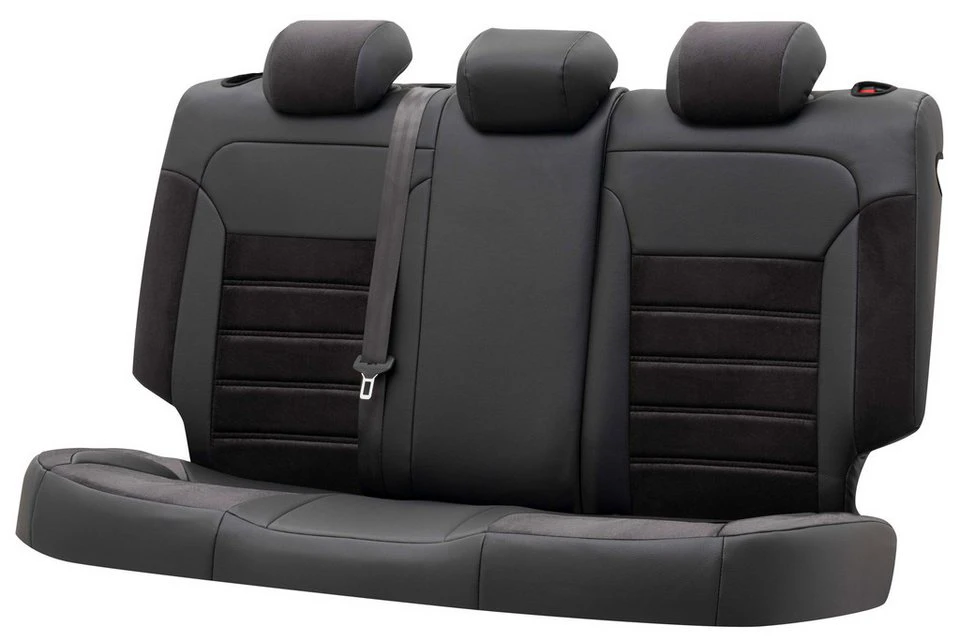 WALSER Autositzbezug Passform Plus Sitzbezug PKW Bari 1 Rücksitzbezug Kopfstützenbezüge 2/3-1/3 geteilt 5-tlg.