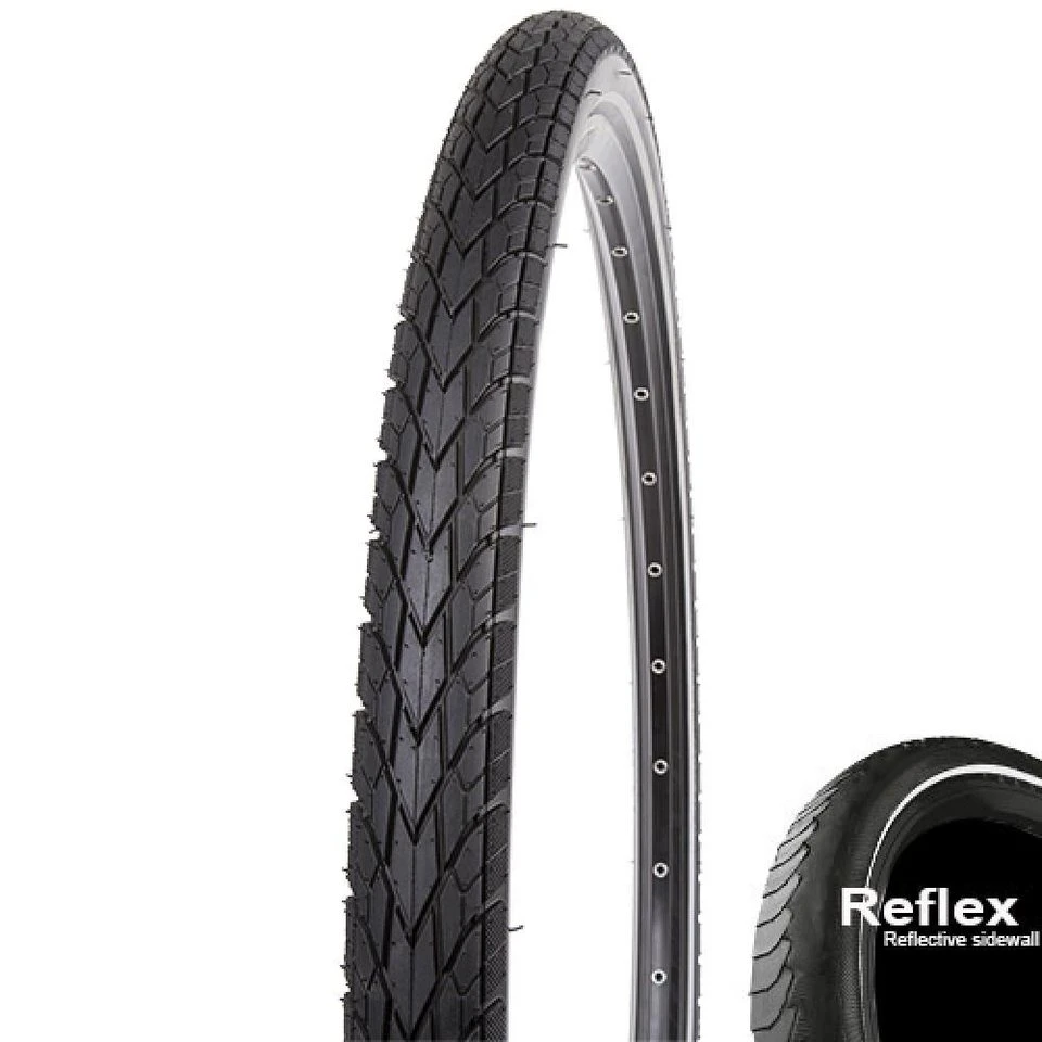 KENDA Khan II Fahrradreifen 28x1.35 Zoll 35-622 K-Shield E-25 K-1172 Draht schwarz Reflex