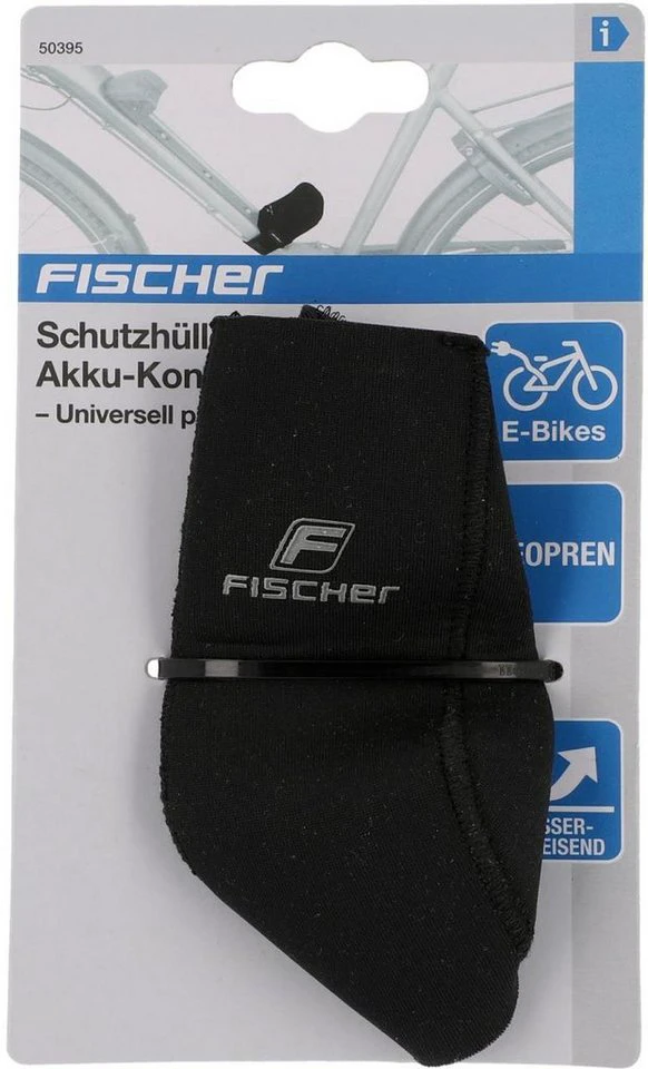 FISCHER Fahrrad Akku-Schutzhülle aus Neopren mit Klettverschlüssen