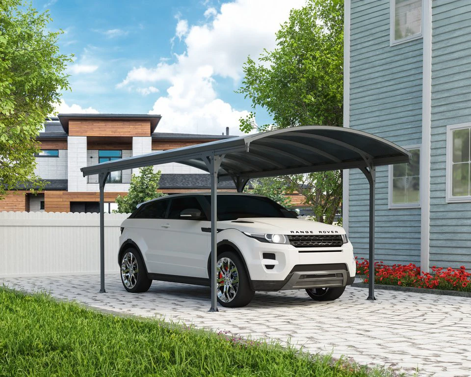 Palram - Canopia Einzelcarport Vitoria 291x501 cm 199 cm Einfahrtshöhe Polycarbonat Grau UV-geschützt