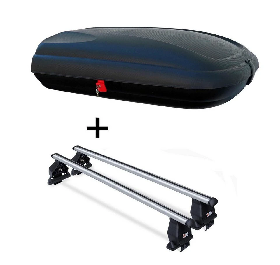 VDP Dachbox BA320 320 Liter Carbon-Optik abschließbar mit Dachträger TEMA Ford C-MAX ab 2010