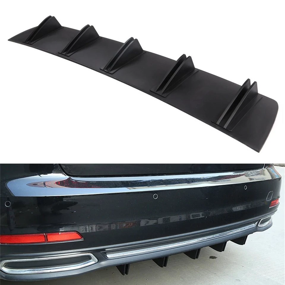 AUTSOME Heckdiffusor Universal 5-fach Shark Fin Design ABS-Kunststoff Schwarz