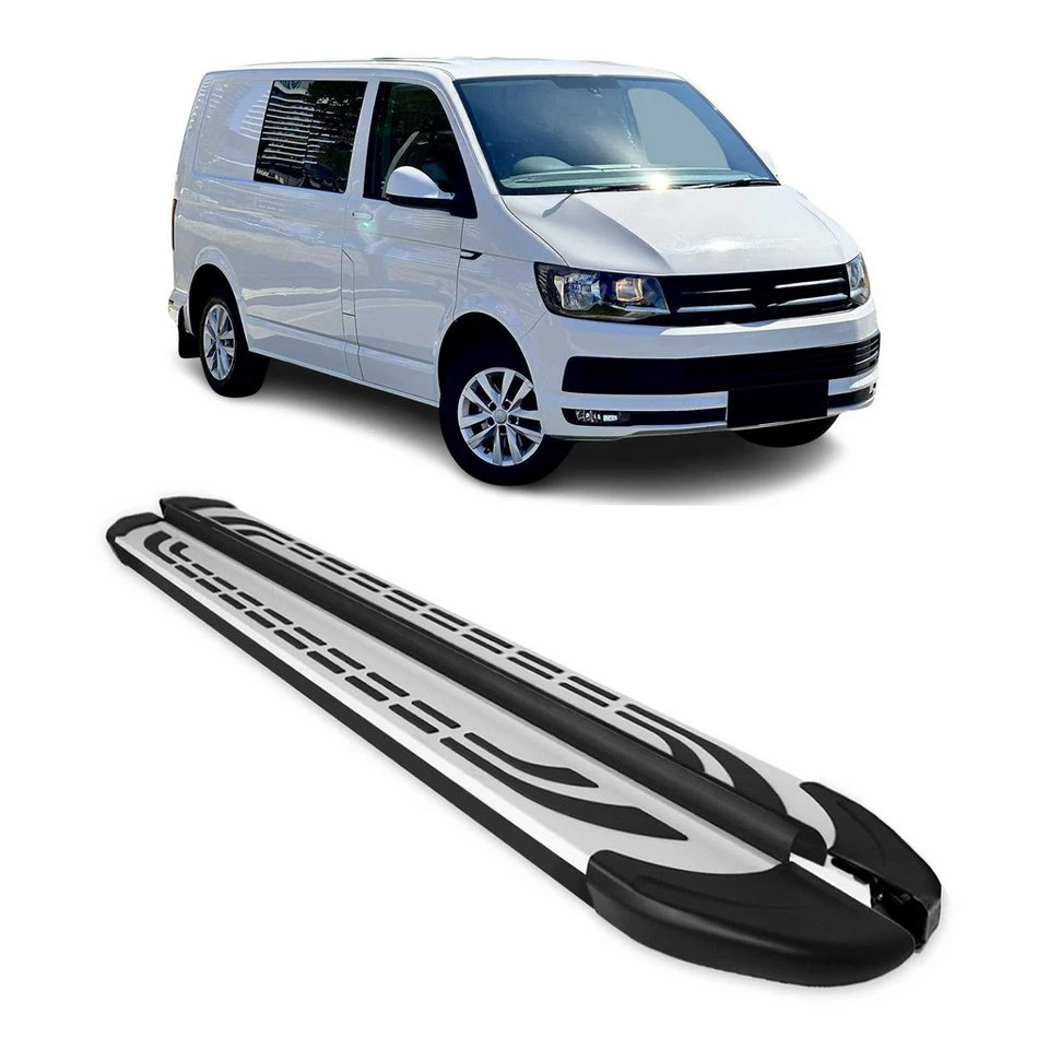 OMAC Aluminium Trittbretter VW T6 T6.1 2015-24 L1 kurzer Radstand 2-teilig