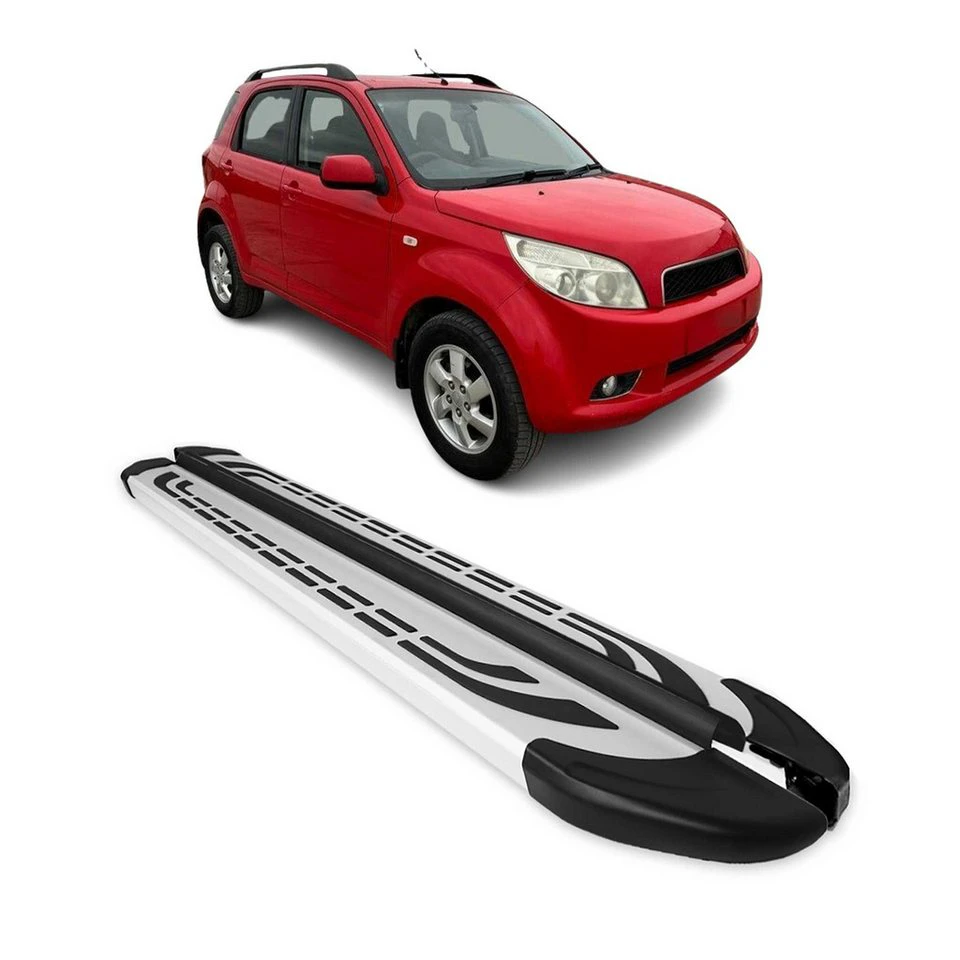OMAC Trittbretter für Daihatsu Terios 2005-2016 Aluminium ABS 2-tlg. rutschfest