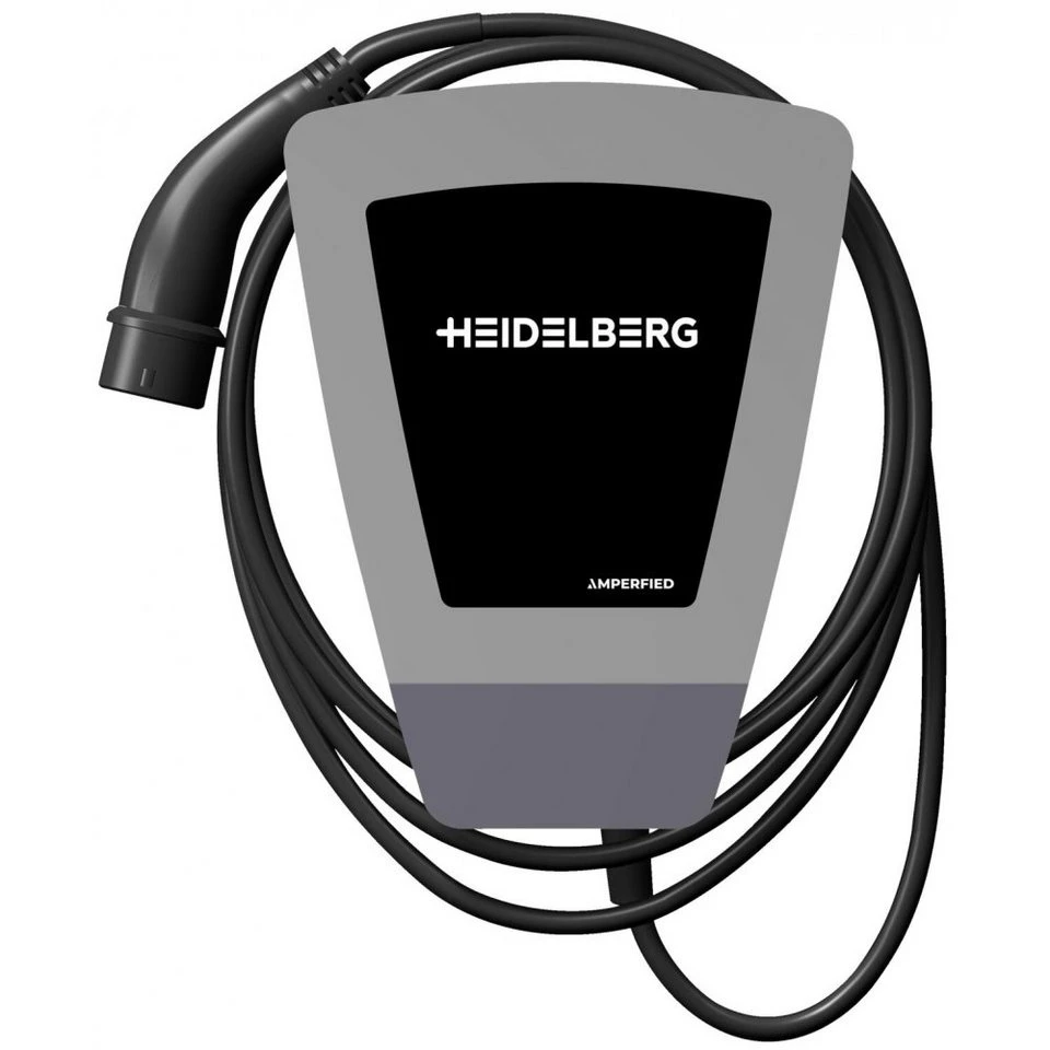 AMPERFIED Heidelberg Wallbox Home Eco Typ 2 7,5 m Ladestation schwarz/silber