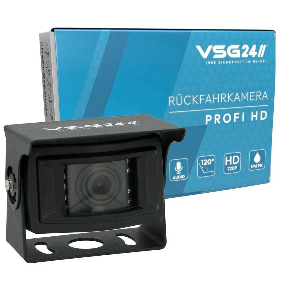 VSG24 Rückfahrkamera PROFI HD 1080P IP69K mit Mikrofon für LKW