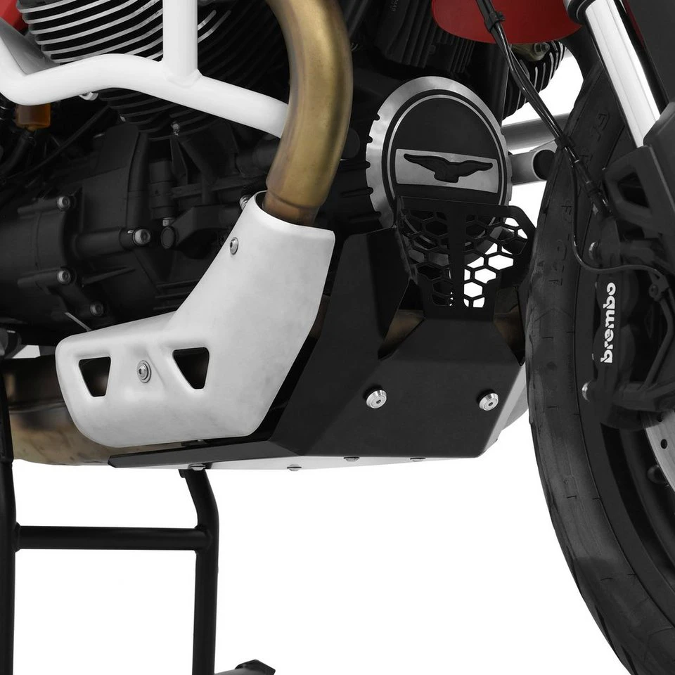 ZIEGER Motorschutz Moto Guzzi V85 TT schwarz Aluminium 3 mm