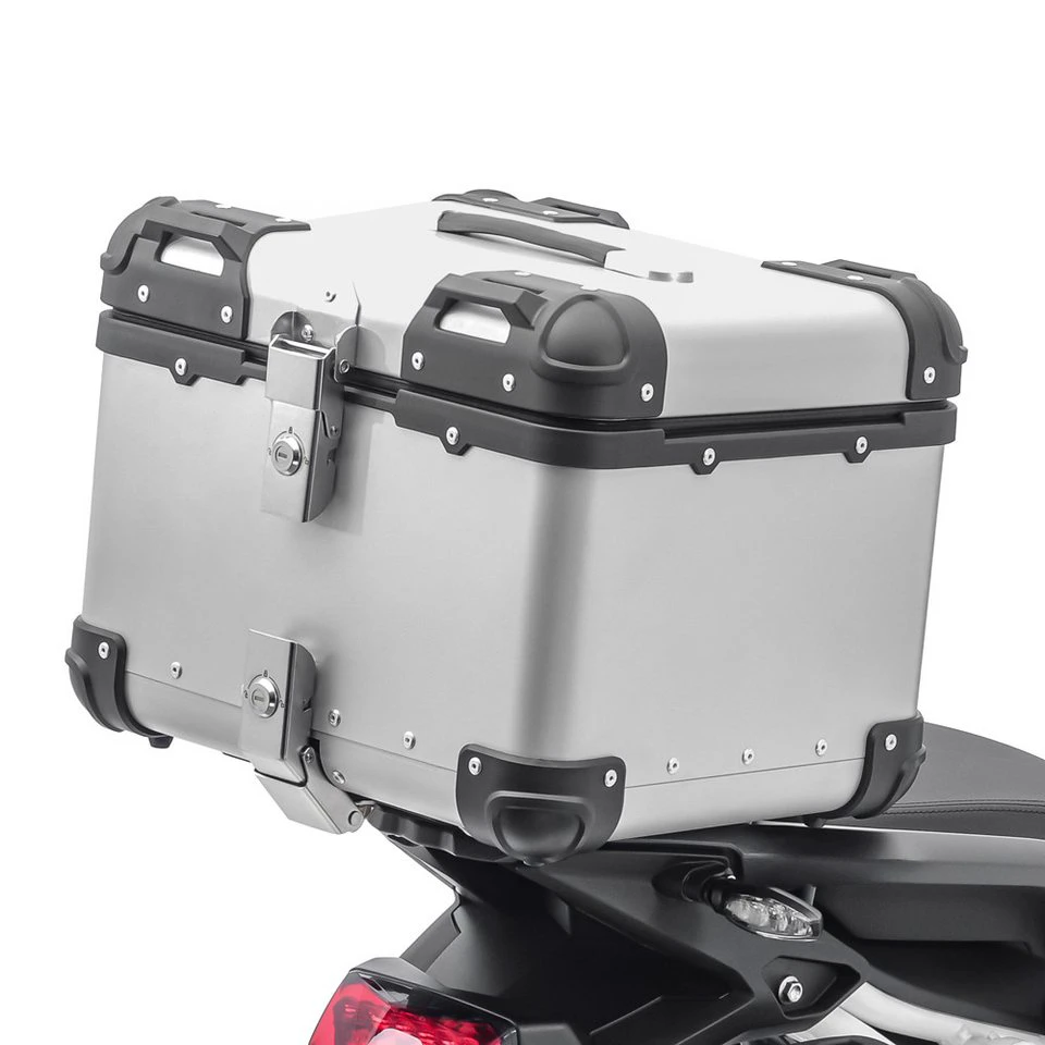 Bagtecs Topcase XS45 Motorrad Aluminium 45 Liter silber