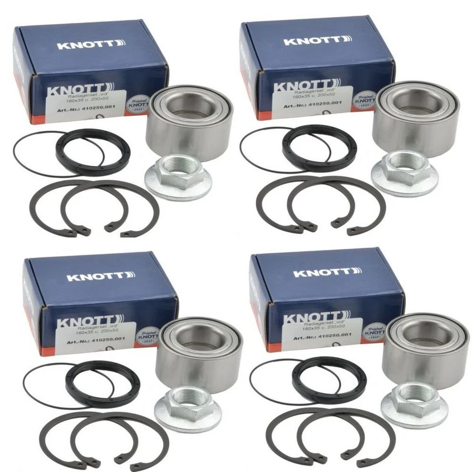 Knott Radlager-Set 410250.001 für Anhänger 2 Achsen wasserdicht Ø64/Ø34 x 37 mm