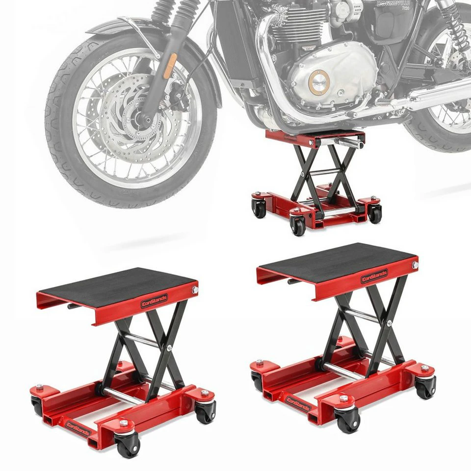 ConStands Mini-Lift Mover Motorradheber 2er-Set Rangierhilfe rot bis 500 kg