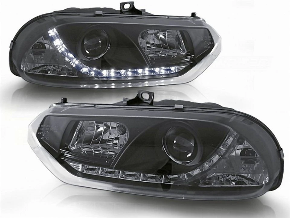 Tuning-Tec LED Scheinwerfer KFZ-Ersatzleuchte Alfa Romeo 156 schwarz 1997-2003 Set 2 Stück