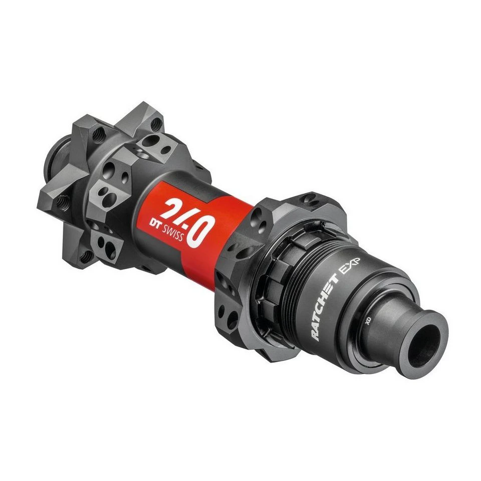 DT Swiss Hinterradnabe 240EXP MTB DB Straightp 142/12 TA 28L IS 6-bolt Sram XD schwarz/rot