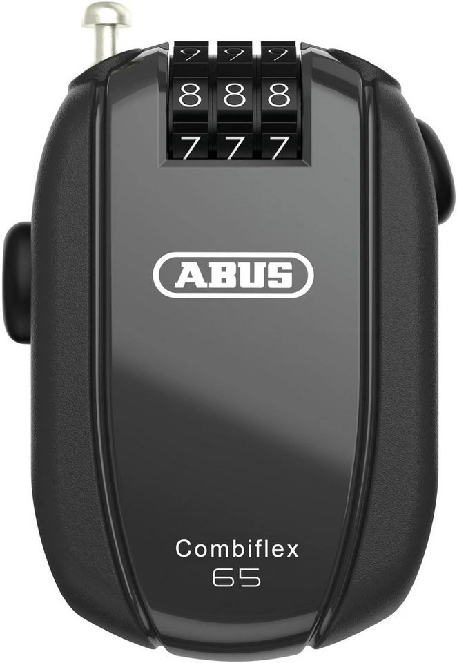ABUS Combiflex StopOver 65 Aufrollkabelschloss mit Zahlencode und Stahlkabel