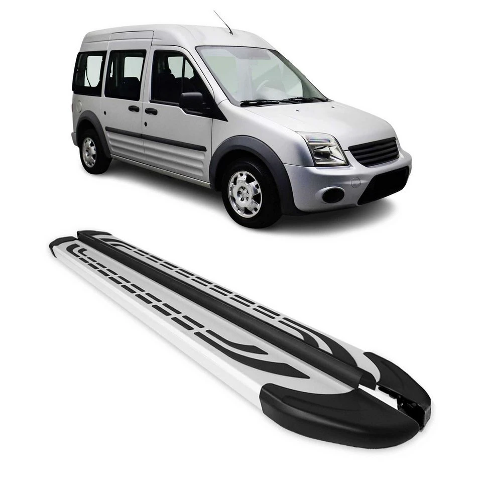 OMAC Aluminium Trittbretter Ford Connect 2002-2013 L2 2-teilig rutschfest