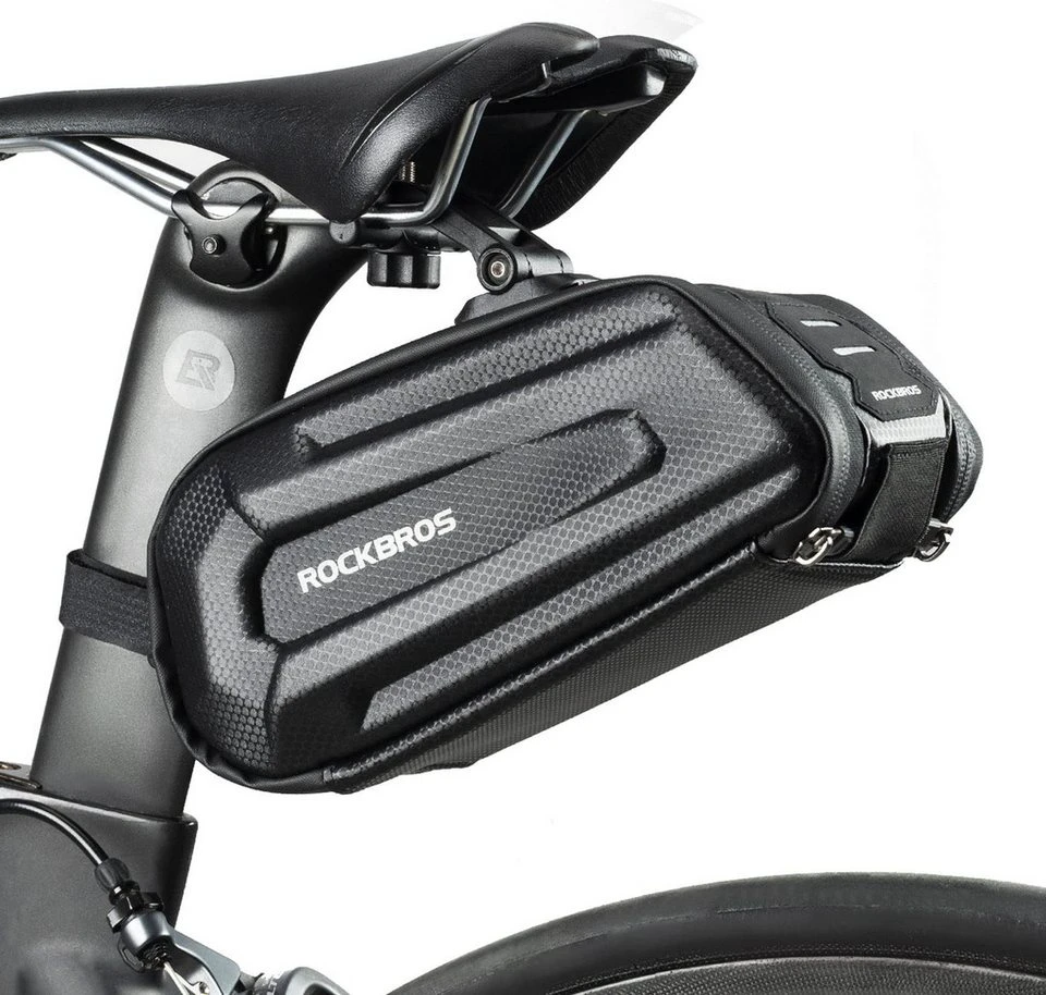 ROCKBROS Satteltasche 1,8L Fahrradtasche 3D Hard Shell Wasserabweisend Schnellverschluss MTB Rennrad