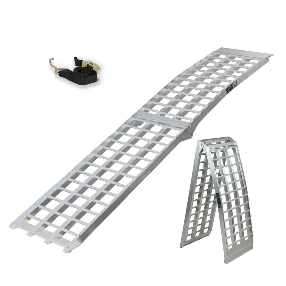 TRUTZHOLM Auffahrrampe 230 cm Aluminium klappbar grau 680 kg 43 cm