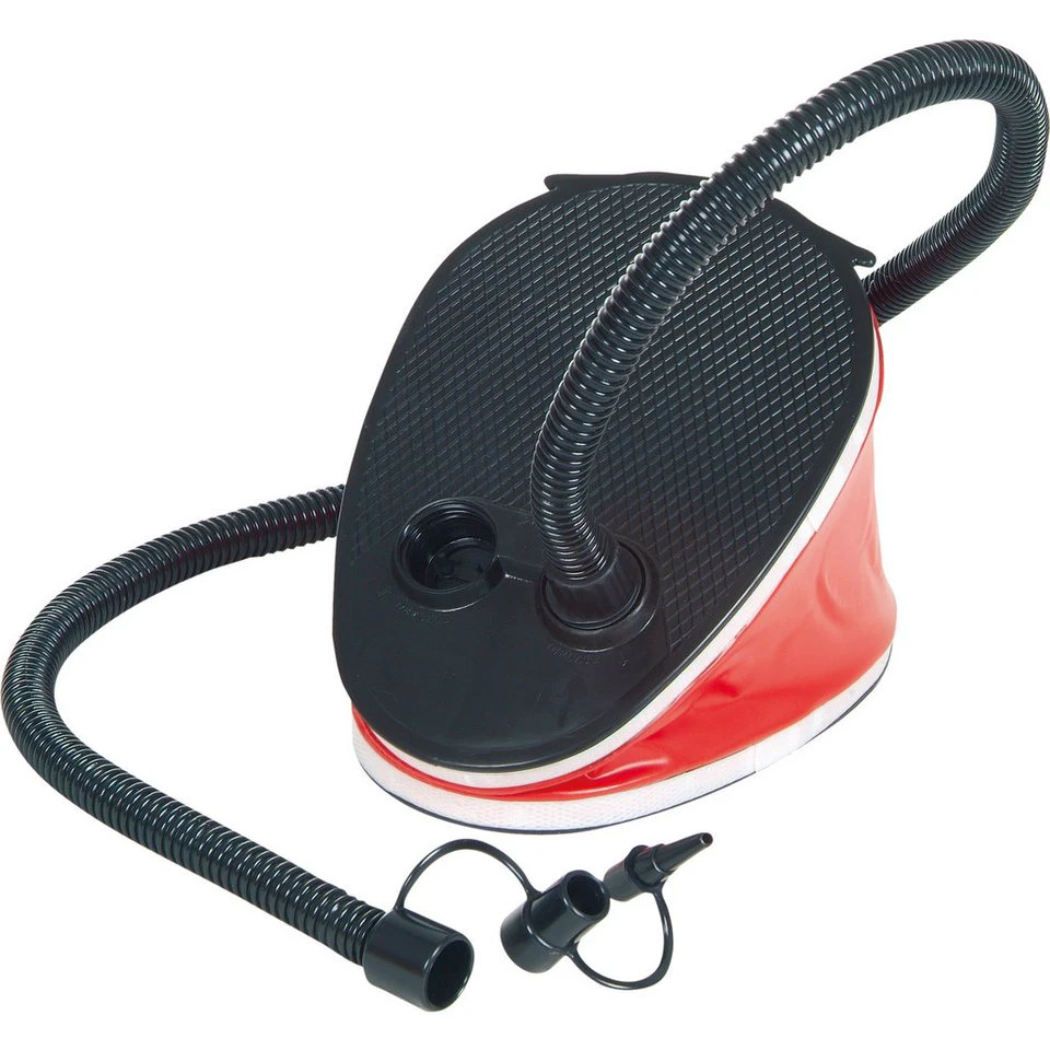 High Peak Blasebalg 49721 Luftpumpe mit 3 Adaptern und langem Schlauch