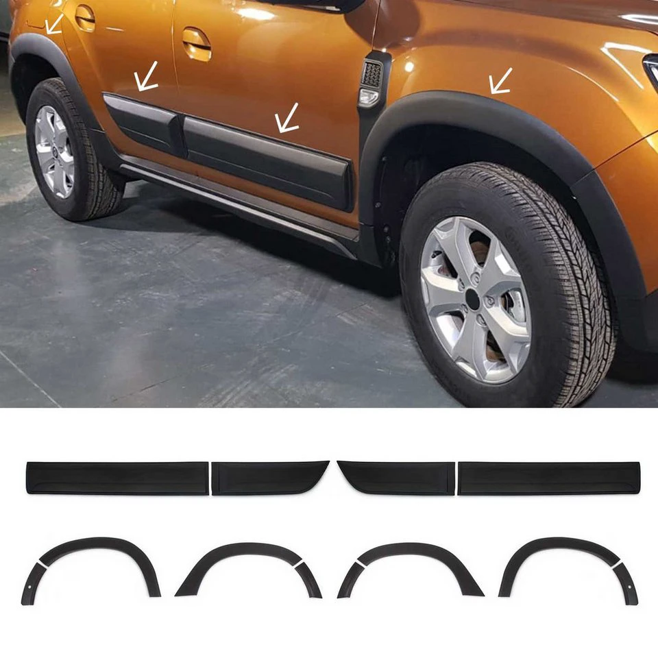 OMAC Kfz-Schmutzfänger Radläufe Kotflügelverbreiterung Türleisten Dacia Duster 2018-25 8-tlg.